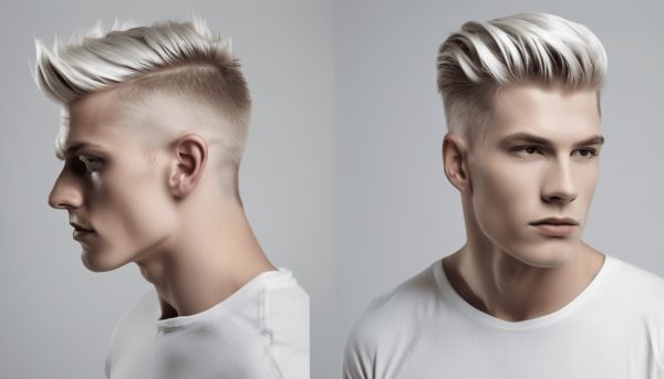 Perfectionnez votre style avec la coupe homme dégradé à blanc