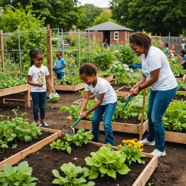 Quels sont les bénéfices des jardins communautaires pour les familles urbaines?